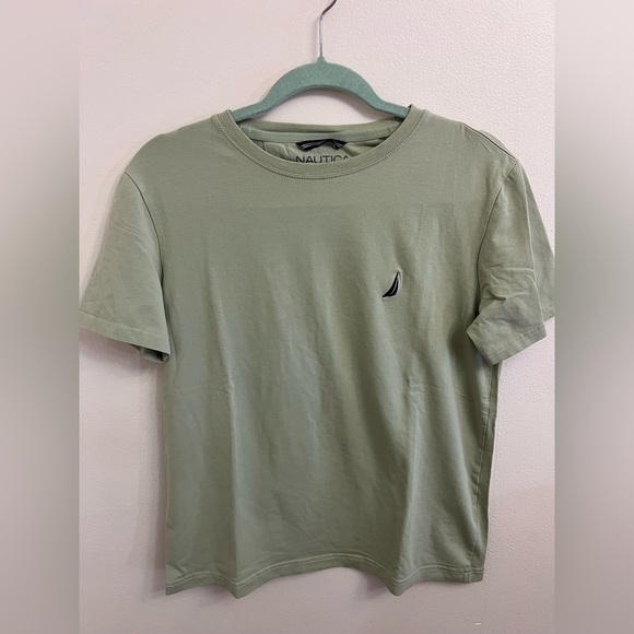 Nautica Green Short Sleeve Tee Classic Crew Neck - Picture 1 of 4